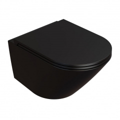 Унитаз подвесной с крышкой Globo FORTY3 52x36 h33, черный (FOS07AR/FOR20AR) Київ