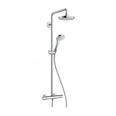 Душевая система Hansgrohe Croma Select S 180 2jet Showerpipe с термостатом, хром/белый (27253400) Київ