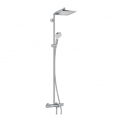 Душевая система Hansgrohe Crometta E Showerpipe 240 1jet для ванны с термостатом, хром (27298000) Тернопіль