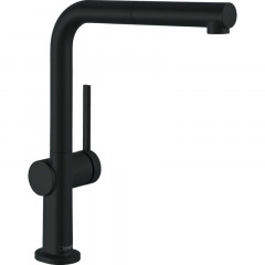 Смеситель кухонный Hansgrohe Talis 270 1jet с вытяжным изливом Sbox, черный матовый (72809670) Луцк
