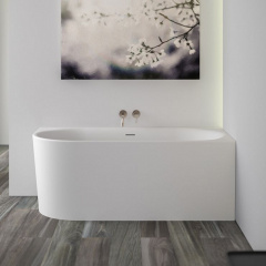 Ванна акриловая Knief Fresh XS Left 155x80, левый угол закруглен, щелевой перелив, белый глянцевый (0100237/010009106S) Луцьк