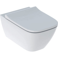Унитаз подвесной Geberit Smyle Square Rimfree с крышкой soft close, белый (500.683.00.2) Івано-Франківськ
