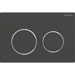 Смывная клавиша Geberit Omega20 для двойного смыва: черный матовый, крашеный, легко чистящийся (115.085.14.1) Орехов