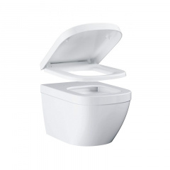 Унитаз подвесной Grohe EuroCeramic 54 с крышкой-сиденьем Softclose, белый (39328000/39330001) Свесса
