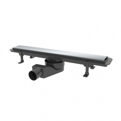 Душевой канал Waterway Stream 600, корпус черный, 2-сторонняя решетка нержавейка/плитка (WSB600001N1) Стрий