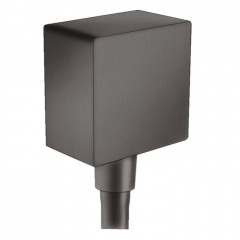 Шланговое подсоединение для душа Hansgrohe FixFit Square, шлифованный черный хром (26455340) Ужгород