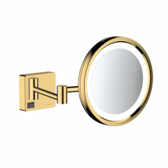 Зеркало для бритья Hansgrohe AddStoris с LED освещением, золото (41790990) Бучач