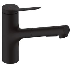 Смеситель для кухни Hansgrohe Zesis M33 150 2jet с вытяжным изливом, Matt Black (74800670) Суми