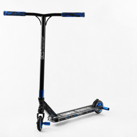 Самокат трюковый Best Scooter HIC-система пеги алюминиевый диск и дека принт Skulls and blue hands 100 кг Разноцветный (105679)