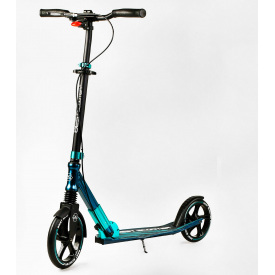 Двухколесный складной самокат Best Scooter 100 кг Black and turquoise (113199)