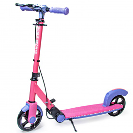 Двухколесный складной самокат ручной тормоз Scale Sports SS-91 51 х 12 см 80 кг Pink and violet (612028921)