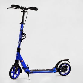 Двухколесный складной самокат алюминий дисковый тормоз амортизаторы Best Scooter Factor 70 кг Dark blue (118487)