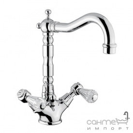 Смеситель для раковины Bugnatese Revival Kristal 434K CRDO хром/золото
