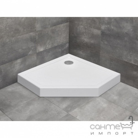 Акриловый пентагональный душевой поддон Radaway Doros PT Compact 800x800 307390-278 белый