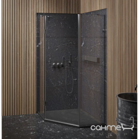 Душевая кабина Weston WK 910x905x2000 черная/стекло графит, ручка-полотенцедержатель