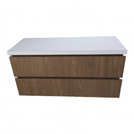 Пластиковая подвесная тумба с пластиковой столешкой Mikola-M 4855 wood 80 см Дуб