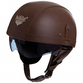 Мотошлем для чоппера Ретро-Каска KCO 328 XL(61-62) Коричневый