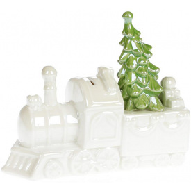 Копилка Паровоз ceramic 20х17 см белый перламутр Bona DP43139