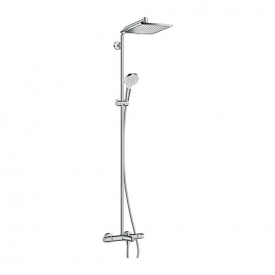 Душевая система Hansgrohe Crometta E Showerpipe 240 1jet для ванны с термостатом, хром (27298000)