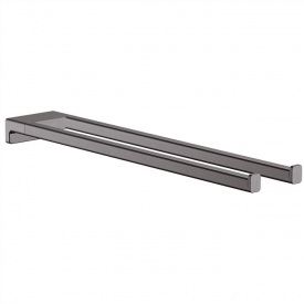 Полотенцедержатель Hansgrohe AddStoris 44,5 см двойной, Brushed Black Chrome (41770340)