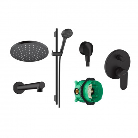 Набор скрытого монтажа для душа Hansgrohe EcoSmart 200 Vernis Blend 6 в 1, Matt Black (20230002)
