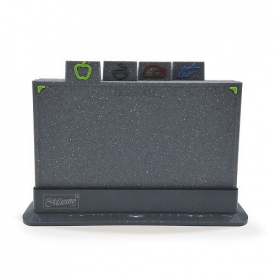 Набор разделочных досок с подставкой Maestro 33 х 7 см Серый (MR 1787G)