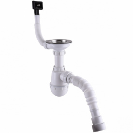 Сифон Waterstal А - 4007 для стальной кухонной мойки 1/2 40 с переливом, гибкая труба