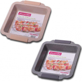 Форма для выпечки Kamille Marble 30.3х26.7х6см с силиконовыми ручками DP37143