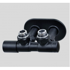 Вентиль ручной Vario Term TWINS 50 mm, Black mat (левый)