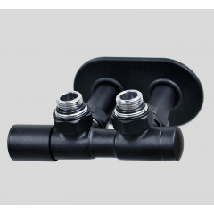 Вентиль ручной Vario Term TWINS 50 mm, Black mat (левый) Изюм