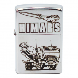 Зажигалка бензиновая Zippo Street Chrome 207 с гравировкой Himars Серебристая (207 H)