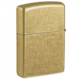 Зажигалка бензиновая Zippo Regular Street Brass Золотистая (48267)