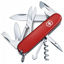 Швейцарский складной нож Victorinox Climber 91 мм 14 функций Красный полупрозрачный в блистере (1.3703.B1)