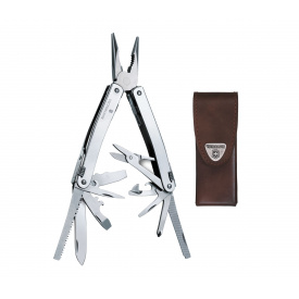 Мультитул Victorinox SwissTool Spirit X в кожаном чехле 24 функции (3.0224.L)