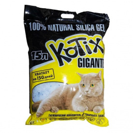 Наполнитель для кошачьего туалета Kotix GIGANTE Силикагелевый впитывающий 6 кг 15 л (6930095837615)
