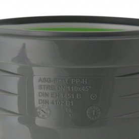 Колено ASG HTR ф110 мм x45°