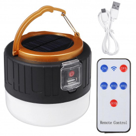 Фонарь многофункциональный на солнечной батарее Cata Solar 5000K Черный (CT-4289)