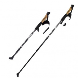 Палки для скандинавской ходьбы Kodenor телескопические пара 135 см Black
