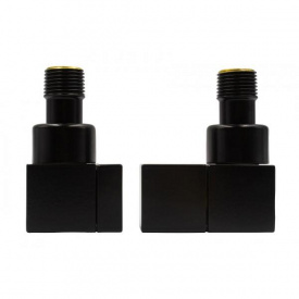 Комплект вентилів кутових Quattro, Black mat