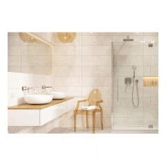 Плитка настенная CERAMIKA COLOR Visual White RECT 25x75 см Ровно