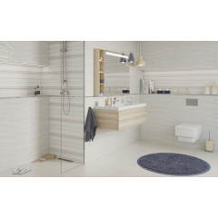 Плитка настенная CERAMIKA COLOR Living Grey Wave RECT 25x75 см Миколаїв