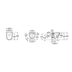 Унитаз подвесной ROCA с крышкой soft-close Ona Rimless A34H689000 Київ