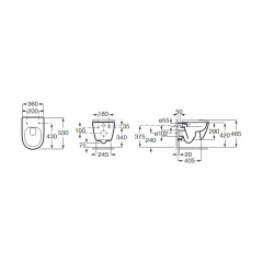 Унитаз подвесной ROCA с крышкой soft-close Ona Rimless A34H688000 Київ