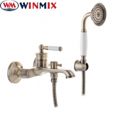 Смеситель для ванны короткий нос WINMIX Premium Vintage Bronze Euro (Chr-009), Польша