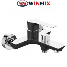 Смеситель для ванны короткий нос Winmix "Premium EVA BLACK" (Chr-009), Польша (латунь)