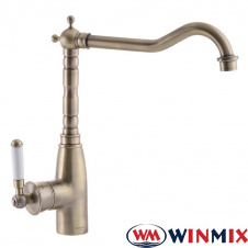 Смеситель для кухни Ухо на гайке WINMIX Premium Vintage Bronze (Chr-011), Польша