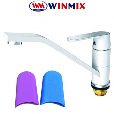 Смеситель для кухни елка на на гайке 25см WINMIX Premium Tiger White (белый) (Chr-555), Польша