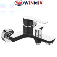 Смеситель для ванны короткий нос Winmix "Premium EVA BLACK" (Chr-009), Польша (латунь) Херсон