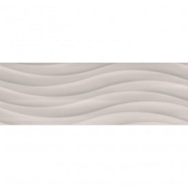 Плитка настенная CERAMIKA COLOR Living Grey Wave RECT 25x75 см