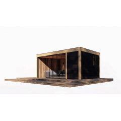 Современная беседка 6,0х3,5м Modern Gazebo 22 с панорамным раздвижным остеклением Thermowood Production Київ